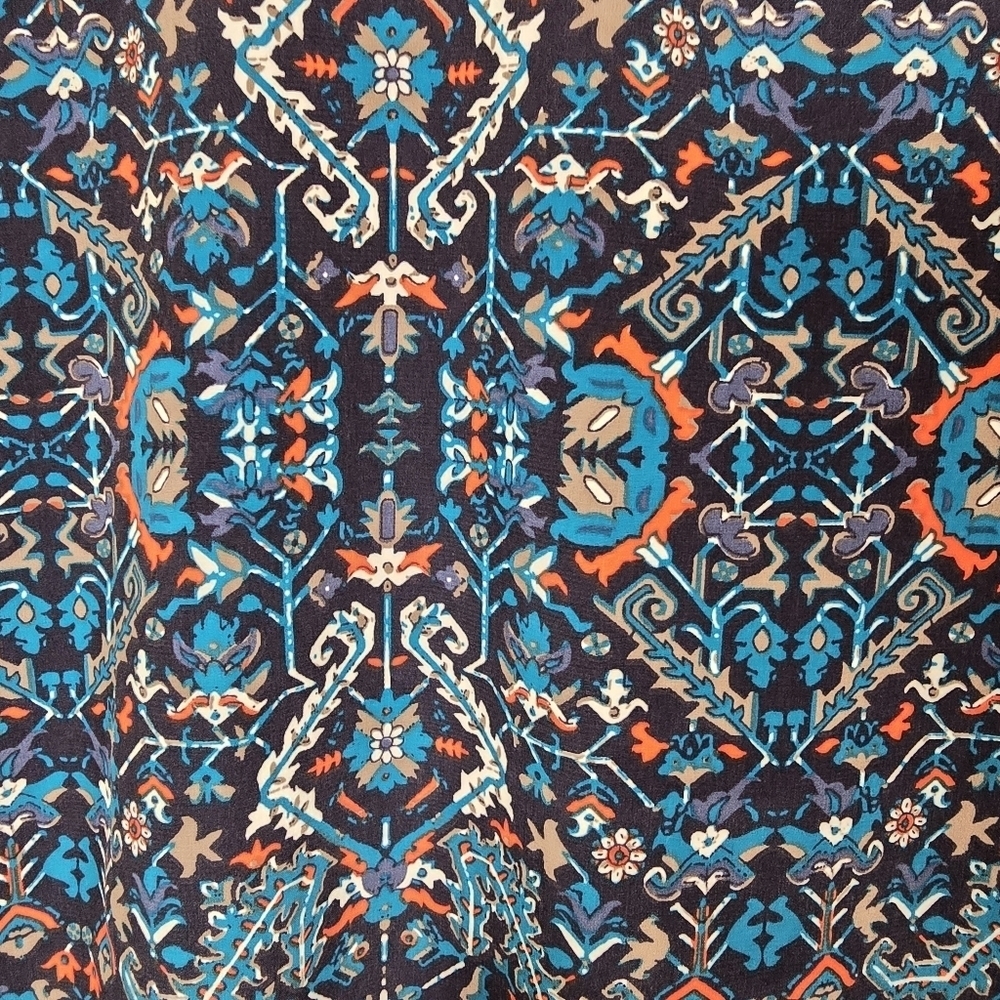 Athleta Women's Navy Blue floral Tapestry Mixed Media Tank Top Sleeveless Size S - Picture 6 of 13